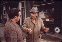 92 Year Old James Morse of Lovell Street Tells Anthony Bruno of Nearby Neptune Road How Airplane Vibrations Twice Knocked Over His Telephone. Original public domain image from Flickr