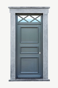 Modern door collage element psd