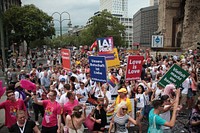 LGBTQ rights protest, social movement. Original public domain image from Flickr