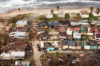 An aerial view of the damage left behind after Hurricane Maria is seen from a U.S. Customs and Border Protection, Air and Marine Operations, Black Hawk helicopter as AMO agents respond to the humanitarian needs of the people of Puerto Rico October 2, 2017.