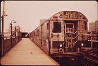 Train Spray-Painted by Vandals. Original public domain image from Flickr