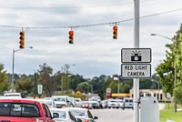 Red light camera sign