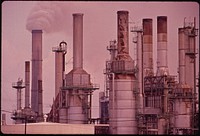 Smokestacks of Chemical Plant. Original public domain image from Flickr