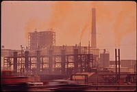 Olin-Mathieson Plant emits sulphur fumes. Original public domain image from Flickr