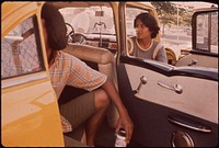 Teenagers in El Paso's Second Ward, a Classic "Barrio" on the Border of Mexico, 06/1972. Photographer: Lyon, Danny. Original public domain image from Flickr