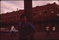 El Paso's Second Ward Neighborhood, Which Is Losing Its Ethnic Flavor in the Wake of Urban Renewal, 06/1972. Photographer: Lyon, Danny. Original public domain image from Flickr