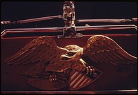 Eagle Insignia on a New York City Fire Department Truck. Original public domain image from Flickr
