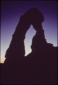 Delicate Arch, a Night Time View, 05/1972. Original public domain image from Flickr