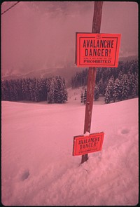 At Some Points Just Skiing through Can Start an Avalanche One of the Jobs of the Ski Patrol Is to Find and Mark Such Danger Spots. Original public domain image from Flickr