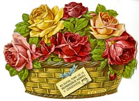 No sufra, tome ud la Preparación de Wampole y conservese bien. Advertisement for Wampole's Preparation. Card is shaped like a wicker basket in which there is a bouquet of roses. Original public domain image from Flickr