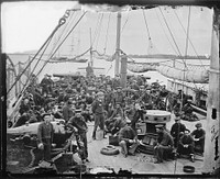 Deck of Gun Boat, Probably "Mendota." by Mathew Brady Original public domain image from Flickr