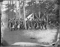 General Winfield S. Hancock and Staff of Twenty-Three. Recognized-- General Francis C. Barlow, General David B. Birney, General John Gibbon, Lieutenant Edward Moalf by Mathew Brady. Original public domain image from Flickr