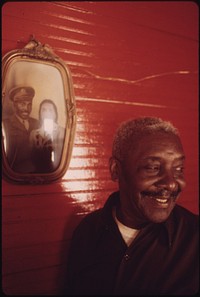 Harvey Thaxton, 64, Lives with His Mother in Rhodell, West Virginia (See Picture #14030), near Beckley 04/1974. Photographer: Corn, Jack. Original public domain image from Flickr