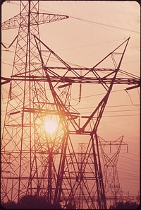 Power Lines at the P.H. Robinson Generating Plant. Original public domain image from Flickr