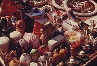 Assortment of Salt and Pepper Shakers for Sale at a Flea Market in White Cloud, Kansas, near Troy. It Is Sponsored by the Ma Hush Ka (White Cloud) Historical Society to Raise Money for the Local Museum Housed in the 100-Year-Old Schoolhouse.