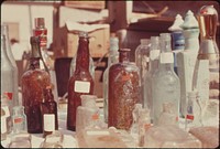 Old Bottles for Sale at a Flea Market in White Cloud, Kansas near Troy. The Market Is Sponsored by the Ma Hush Ka (White Cloud) Historical Society to Raise Money for the Local Museum Housed in the 100-Year-Old Schoolhouse.