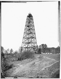 Signal Tower at Ft. Wisconsin, Va., left of lines by Mathew Brady. Original public domain image from Flickr
