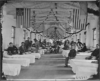 Wounded soldiers in hospital by Mathew Brady. Original public domain image from Flickr