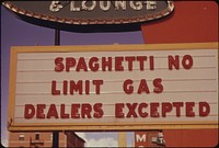 Oregon Gasoline Dealers Were "Kidded" About Their No Gas and Other Signs at the Service Stations During the Nation's Fuel Crisis of 1973-74.