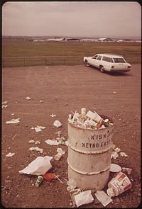 "Viewing" Site for Visitors at Portland Airport - And the View They Leave behind Them. Original public domain image from Flickr