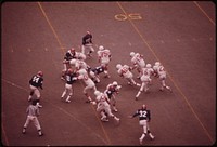 To Conserve Energy All Portland High Schools Had Their Football Games Rescheduled for Daylight Hours at the Multnomah Stadium. Normally They Were Played at Night 10/1973. Photographer: Falconer, David. Original public domain image from Flickr