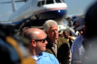 Former President Bill Clinton and his daughter, Chelsea, visit Port au Prince, Haiti, Jan. 18, 2010.