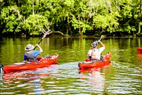 Kayaks launching from the Port Terminal Boat Ramp in Greenville, NC, June 27, 2018. Original public domain image from Flickr