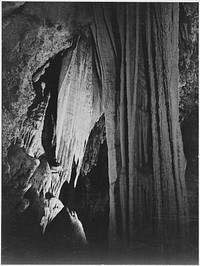 "Formations - detail, formations 'in the Queen's Chambers,' at the entrance. Carlsbad Caverns National Park," New Mexico. Photographer: Adams, Ansel, 1902-1984. Original public domain image from Flickr