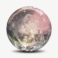 Beautiful crystal ball collage element psd