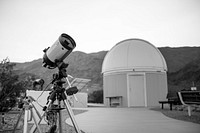 Observatory in black and white