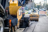 Town Creek Culvert construction at E 4th St and approaching E 5th St. February 19, 2019.