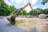 Town Creek CulvertInstallation of box culvert and work on a portion of the regenerative stormwater conveyance system continues at E 5th St. May 9, 2019.