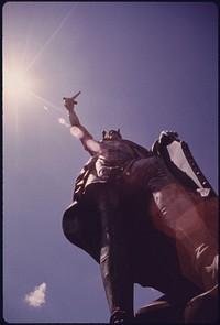 Closeup of the Statue of Hermann-Arminius, German Patriot Which Was Erected in New Ulm, Minnesota, in 1888.