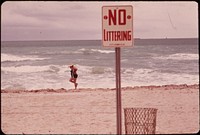 Life for Large Numbers of Retired Persons Who Have Settled in the South Beach Area Revolves Around the Beach. It Is the Longest Stretch of Public Beach in This Part of the State. Photographer: Schulke, Flip, 1930-2008. Original public domain image from Flickr