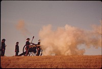 Members of the New Ulm Battery Firing a Salute in New Ulm Minnesota.