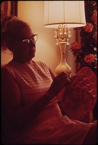 Mrs. Ben Ratner in Her Apartment in the Century Village Retirement Community. Photographer: Schulke, Flip, 1930-2008. Original public domain image from Flickr