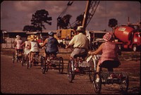 Tricycle Club of the Century Village Retirement Community Meets Each Morning. Photographer: Schulke, Flip, 1930-2008. Original public domain image from Flickr