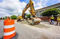 Town Creek Culvert construction site, July 23, 2019. Original public domain image from Flickr