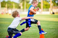 Youth Flag Football skills assessment and coaches draft at Jaycee Park, September 12, 2019, North Carolina, USA. Original public domain image from Flickr