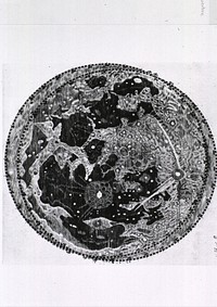 AstronomyPublication: 1655. Moon as seen by Johannes filius Zachariae Joannidis through a telescope.Original public domain image from Flickr  