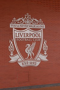 Anfield, Liverpool F.C. logo. Original public domain image from Flickr