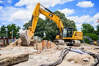 Town Creek Culvert construction site, June 19, 2019. Original public domain image from Flickr