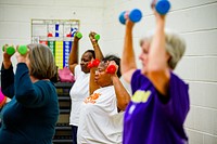 Fitness programming at Greenville Aquatics & Fitness Center, January 6, 2020. Original public domain image from Flickr