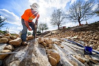  Town Creek Culvert project amid the COVID-19 pandemic with box culvert installation occurring at Evans Street/Reade Circle and Regenerative Stormwater Conveyance work being performed between 3rd and 4th Streets. March 18, 2020. Original public domain image from Flickr