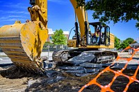 Town Creek Culvert construction continues near Reade Circle and along 8th Street. Tuesday, May 12, 2020. Original public domain image from Flickr