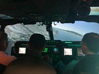 Pilot cockpit window view. Original public domain image from Flickr