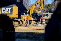 Town Creek Culvert construction along Reade Circle at Evans and Cotanche Streets, December 20, 2019. Original public domain image from Flickr