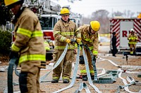 GFR Live Burn Training. Greenville Fire/Rescue and Pitt Community College Fire-Rescue Training Program perform a live burn training exercise on December 13, 2019. Original public domain image from Flickr