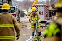 GFR Live Burn Training. Greenville Fire/Rescue and Pitt Community College Fire-Rescue Training Program perform a live burn training exercise on December 13, 2019. Original public domain image from Flickr