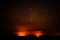 NEOWISE Comet, the Cedar Fire. Original public domain image from Flickr